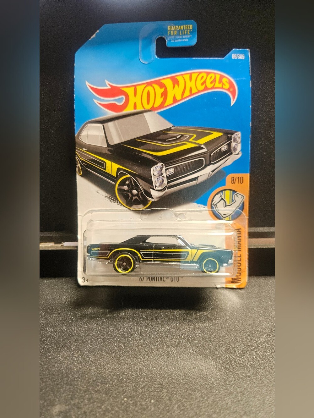 Mattel Hot Wheels '67 Pontiac GTO Die-Cast Car - Black & Yellow